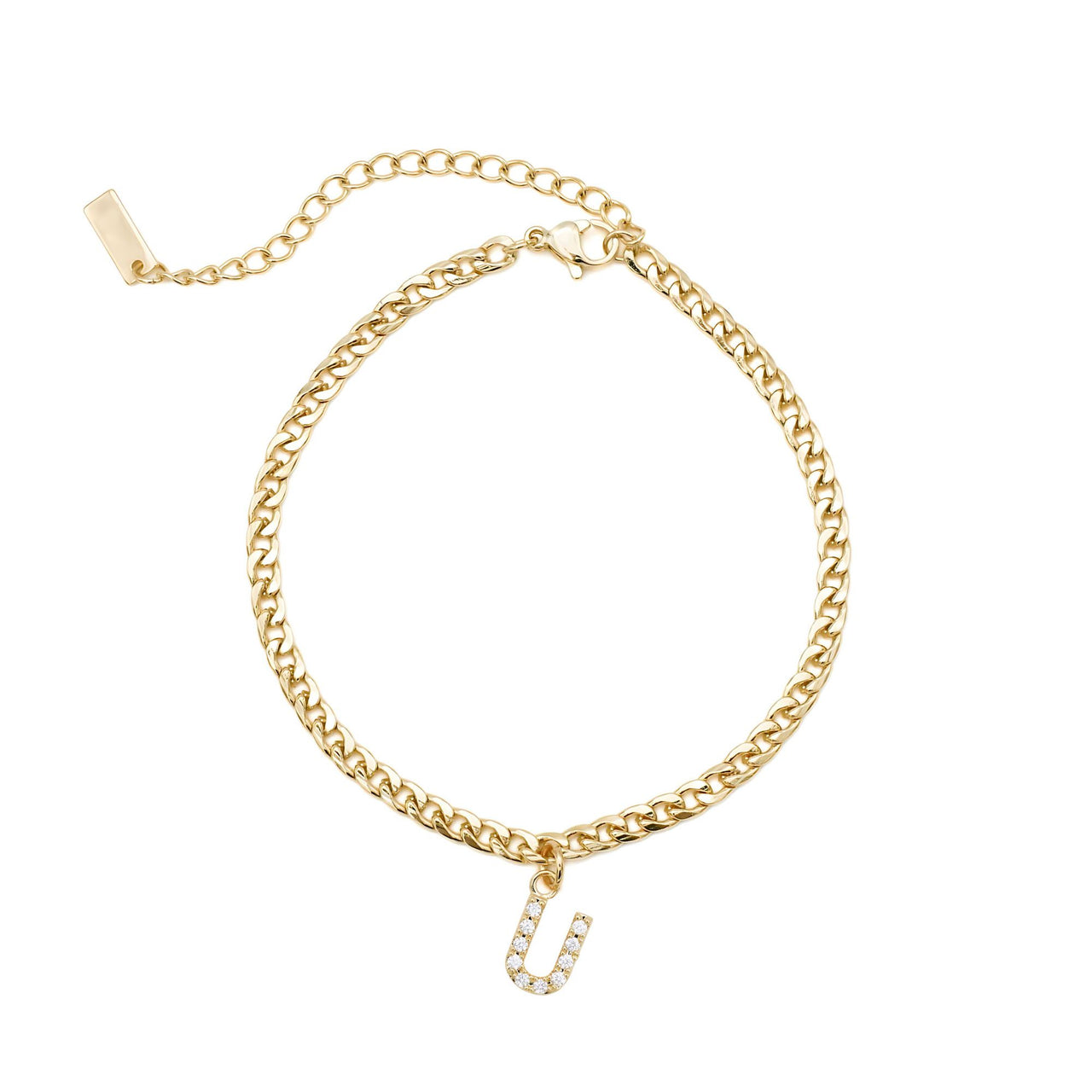 Gold Initial Anklet